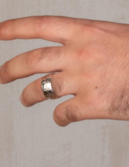 Simetrik Desenli Gümüş Alyans Çifti