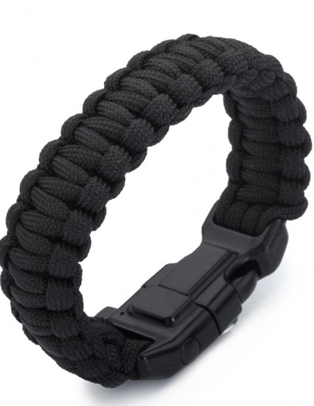 Siyah Renk Pusulalı Outdoor Paracord Bileklik