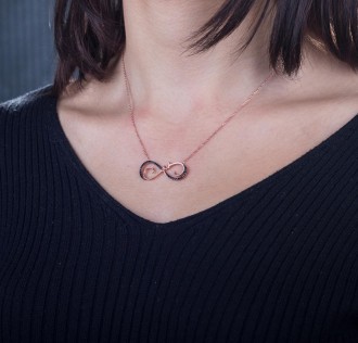 Siyah Taşlı Bayan Aşk Kolyesi 2