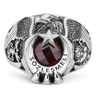 Sözleşmeli Profesyonel Asker Kartal Başlı Pençeli Yüzük
