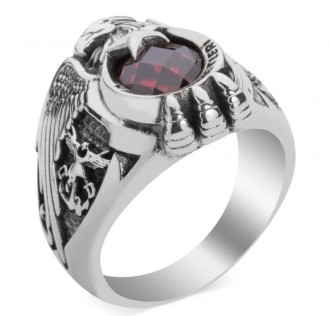 Sözleşmeli Profesyonel Asker Kartal Başlı Pençeli Yüzük 2