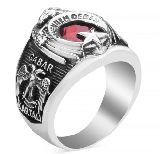 Şırnak Cehennem Deresi Gabar Kartalları Ay Yıldız Askeri Yüzük 2