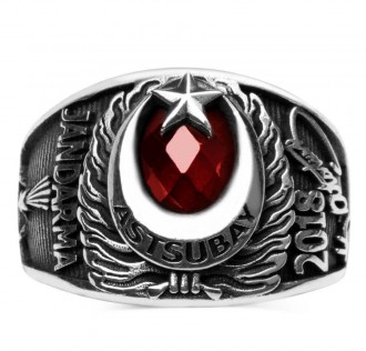 Şualı Jandarma Astsubay Bayan Devre Yüzüğü