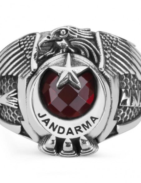 Tek Kartal Başlı Göktürkçe Türk Yazılı Jandarma Yüzüğü