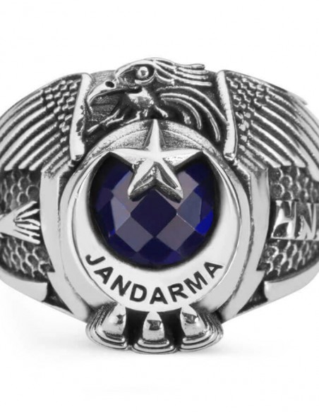 Tek Kartal Başlı Göktürkçe Türk Yazılı Jandarma Yüzüğü