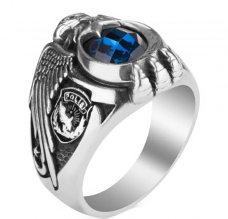 Tek Kartal Başlı Selçuklu Kartallı Polis Özel Harekat Yüzüğü 2