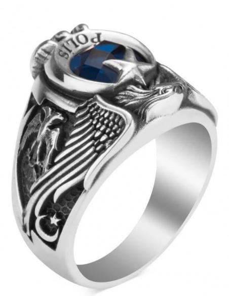 Tek Kartal Başlı Selçuklu Kartallı Polis Özel Harekat Yüzüğü