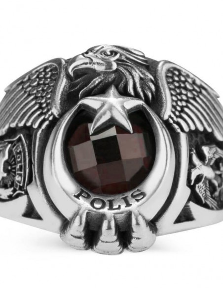 Tek Kartal Başlı Selçuklu Kartallı Polis Özel Harekat Yüzüğü