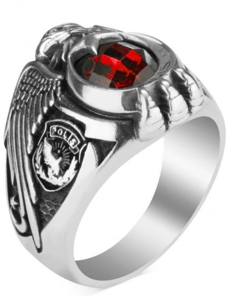 Tek Kartal Başlı Selçuklu Kartallı Polis Özel Harekat Yüzüğü