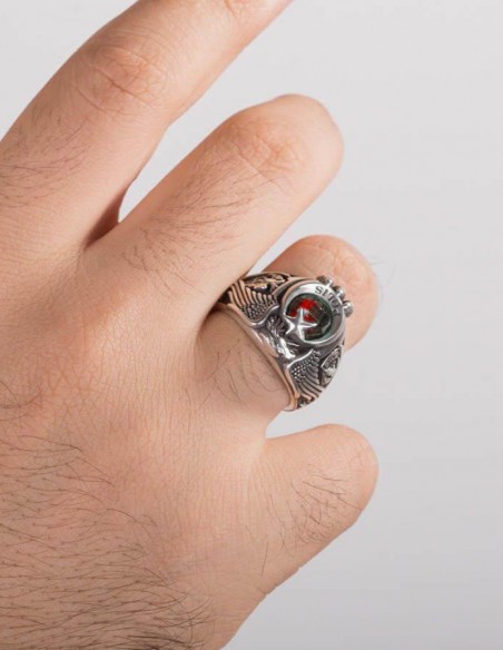 Tek Kartal Başlı Selçuklu Kartallı Polis Özel Harekat Yüzüğü