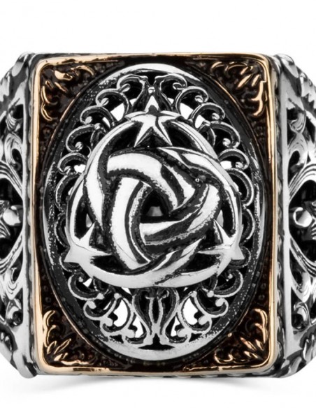 Teşkilat-ı Mahsusa Figürlü Taşsız Gümüş Erkek Yüzüğü