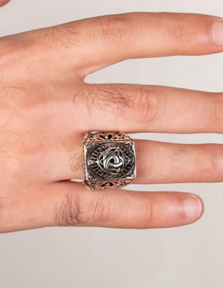 Teşkilat-ı Mahsusa Figürlü Taşsız Gümüş Erkek Yüzüğü