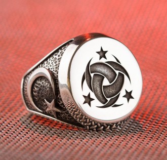 Teşkilât-ı Mahsusa Yüzüğü (Ay Yıldız- Göktürkçe Türk)