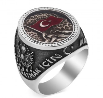 Türk Millet Motifli Kahramanlar Yüzüğü