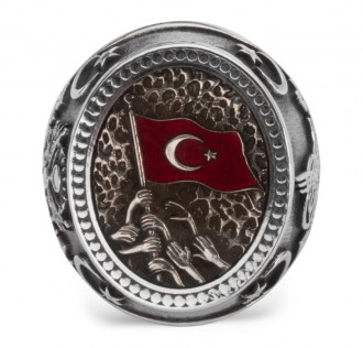 Türk Millet Motifli Kahramanlar Yüzüğü 2