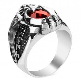 Türk'ün Kudreti Yüzüğü (Göktürkçe Türk - Ay Yıldız) 2