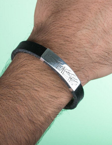 Üzerine Yazı Yazılabilen Gümüş Unisex Bileklik