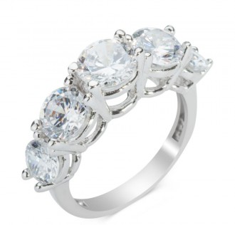 Yağmur Taşlı Beş Taş Yüzük