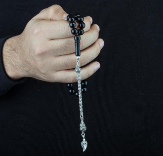 Yaprak Desen Püsküllü Erzurum Oltu Taşı Tesbih 2