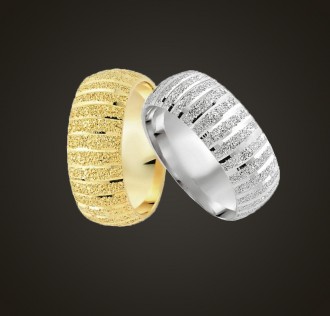 Altın Kaplama Oval Özel Tasarım Alyans 2