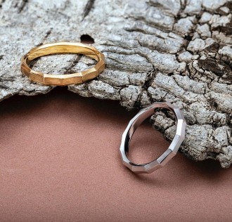 925 Ayar El İşi Altın Kaplama Gümüş Alyans Model 2