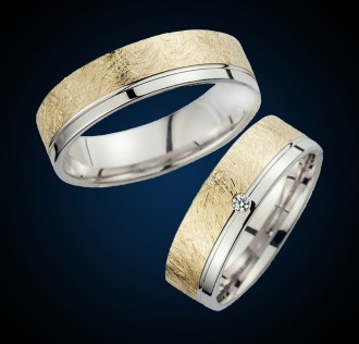 925 Ayar El İşi Altın Kaplama Gümüş Alyans Model 23