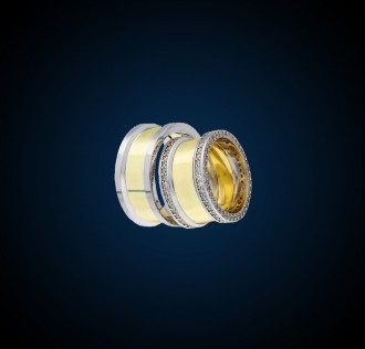 925 Ayar El İşi Altın Kaplama Gümüş Alyans Model 29