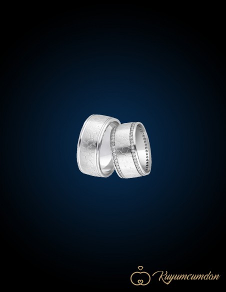 925 Ayar El İşi Gümüş Alyans Model 30