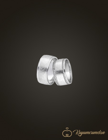 925 Ayar El İşi Gümüş Alyans Model 30