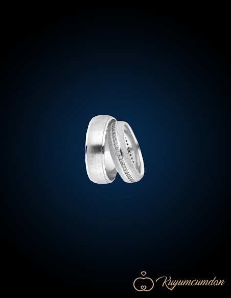 925 Ayar El İşi Gümüş Alyans Model 35