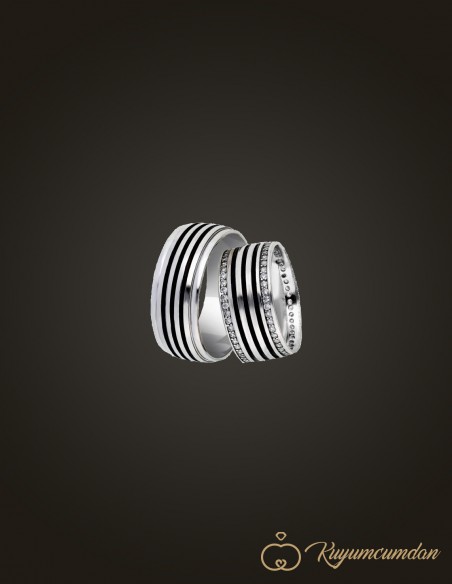 925 Ayar El İşi Gümüş Alyans Model 36