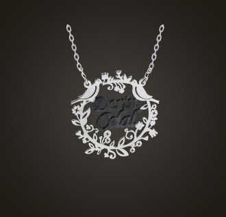 Bülbül Yuvası Çift İsimli Kolye 2