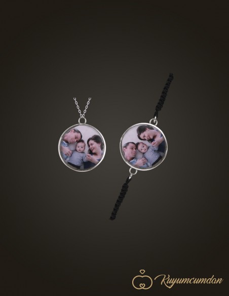 Resimli Kolye Ve Bileklik Seti