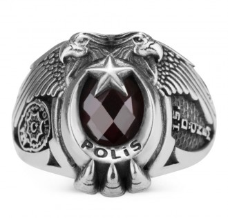 15. Dönem Çift Kartal Başlı Polis Yüzüğü