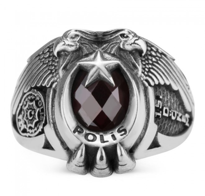 15. Dönem Çift Kartal Başlı Polis Yüzüğü