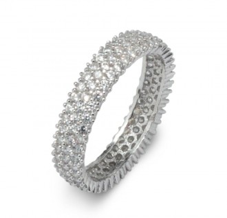 3 Sıra Taşlı Gümüş Kadın Yüzük