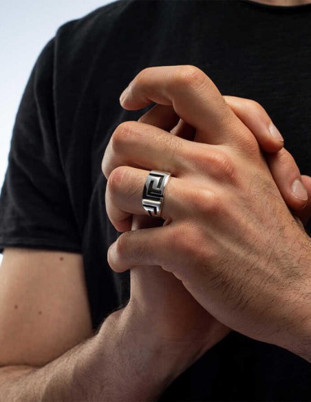 925 Ayar Gümüş Zarif Erkek Yüzük