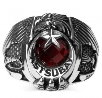 Atatürk İmzalı ve Şualı Jandarma Astsubay Devre Yüzüğü