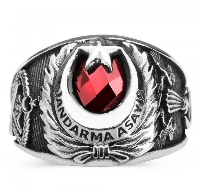 Ay Yıldızlı Jandarma Asayiş Yüzüğü