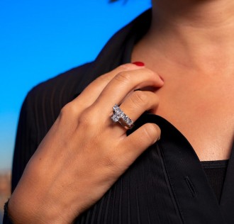 Beştaşlı 925 Ayar Gümüş Tek Taş Yüzük