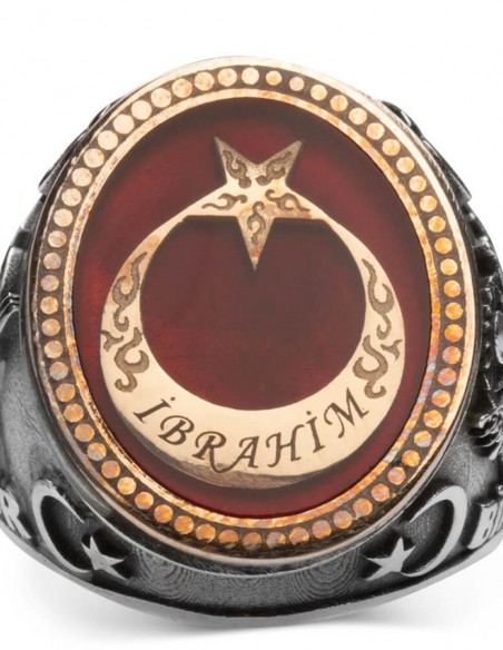 Bir Ölür Bin Diriliriz Yazılı Kişiye Özel Gümüş Yüzük