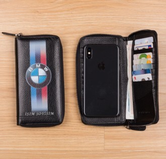 BMW Baskılı Erkek Deri Cüzdan