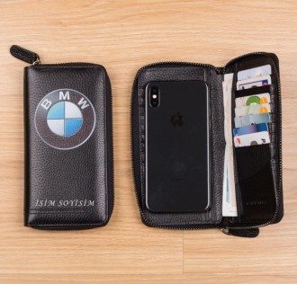 BMW Logosu Baskılı Erkek Deri Cüzdan