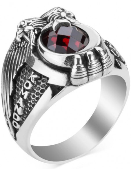 Bozkurt Motifli Komando Yüzüğü