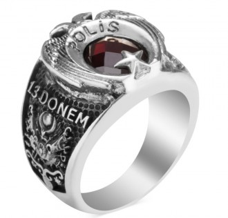 Çift Kartal Başlı 18.Dönem 2017 Polis Yüzüğü