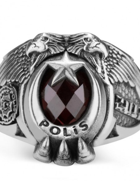 Çift Kartal Başlı 2017 Polis Yüzüğü