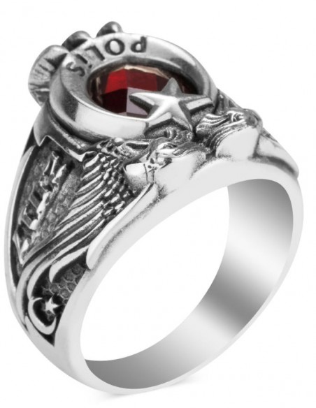 Çift Kartal Başlı 2017 Polis Yüzüğü