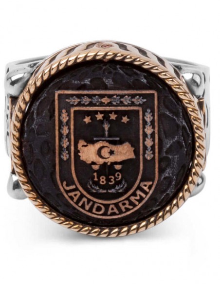 Çift Taraflı Jandarma Yüzüğü (Jandarma Şuası - Jandarma Arması)