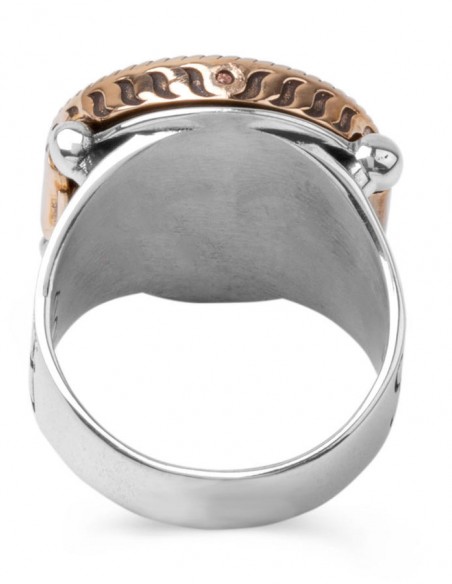 Çift Taraflı Polis Yüzüğü (Polis Arması - Çift Başlı Kartal)