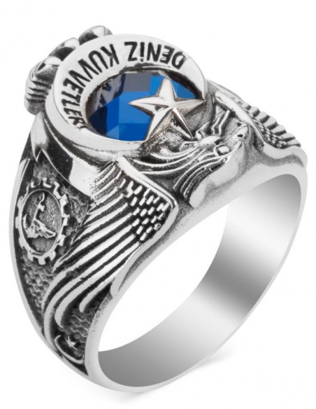 Deniz Kuvvetleri Armalı Kartal Başlı Yüzük